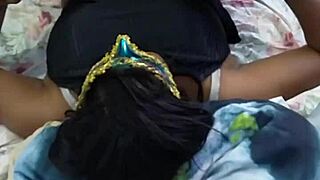 The naughty black BBW receives a handjob on her juicy big ass.