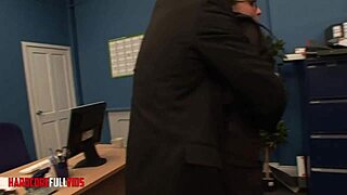 Ebony Brunette Fuck Office