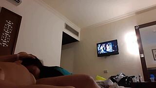 I Fucked My Girlfriend's Mouth in the Hotel Room with Lesbian Illusion Girls