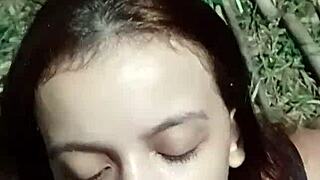 Greedy girl sucks cum in Uber blowjob