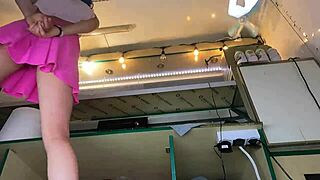 Sweet Exhibitionist Teen 18+ Feels Thrilled Working Without Panties At The Office