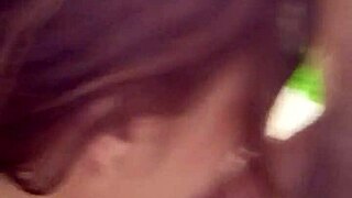 Amateur girl gives sloppy blowjob