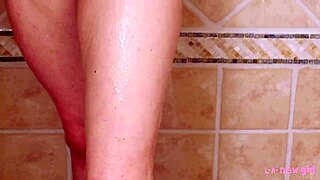 Gorgeous Blonde Takes Shower