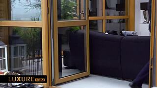 Hot Brunette Gets Cumshot Facial After Bent Over Sex