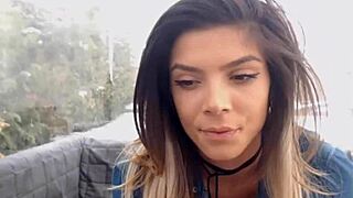 Hot Girl Having Fun On Webcam With Big Tits Outdoors