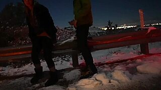 on our ski trip, we had a roadside fuck, then a hot hotel orgasm