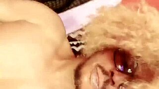 Shaved pussy in retro blue film