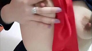 Look at this cute latina babe flashing her small tits?