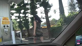 Kimber Kay Blows A Big Dick Through A Gloryhole