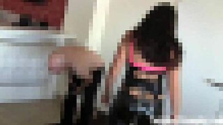 Femdom group humiliates him by busting his balls hard in threesome