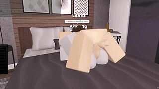 I fuck a virgin fan in Roblox and cum inside her multiple times