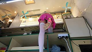 Damn! Sexy 18 YO Chick Caught on Hidden Cam Upskirt at Work