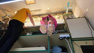 Damn! Sexy 18 YO Chick Caught on Hidden Cam Upskirt at Work