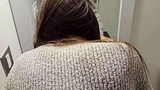 Petite Girl Moans in Toilet Under Tight Miniskirt. What’s Happening in That Bathroom?