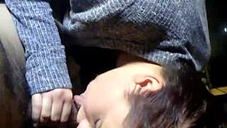 Detailed Scene of a Young Woman Performing Oral Sex