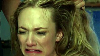 tied up trainee with bizarre submission gets rough deepthroat banging