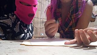 my university classmate visits my countryside house, i saw him very muscular and we talked about old times