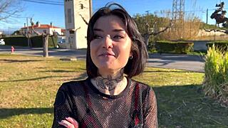 beautiful brunette crystal jeune enjoys intense anal session