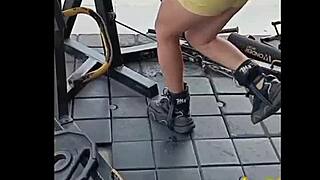 Nicole Medallo sweats at the gym to please men with her body