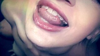 Is This Blonde Babe Ready For Her First Gloryhole Experience? Deepthroat, Sloppy Blowjob, And More!