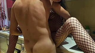 The best homemade cooking in the kitchen with amateurs and wife