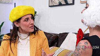 Charlie and Aubree Valentine engage in lesbian seduction with scissoring.