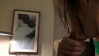 Shy Angelina Diamanti Gives Sloppy Handjob And Swallow