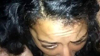 bomb shellz performs deep throat in casual scene