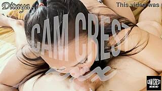 ditaya, the asian mistress, moans as she swallows your cum in a taboo fetish scene.