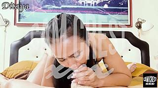 ditaya, the asian mistress, moans as she swallows your cum in a taboo fetish scene.