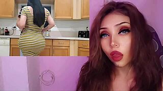 hey, watch this hot kitchen scene with a tanned latina in pov masturbation.