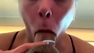 sloppy head with big tits and monster cock in homemade amateur scene