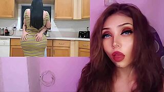 hey, watch this hot kitchen scene with a tanned latina in pov masturbation.