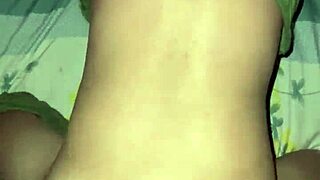 chubby babe enjoys deep anal pounding with shaved pussy.