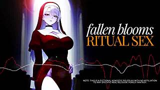 Girl fucks guy with strapon in femdom roleplay