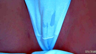 hey, check out this sexy latina teen showing her big ass in that thong under the blue dress 😍