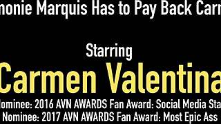 black carmen valentina explores lesbian scissoring in bikini with small natural tits