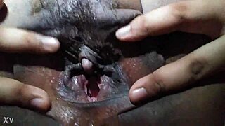 Hey, check out my Asian-Ebony pussy on display 😘