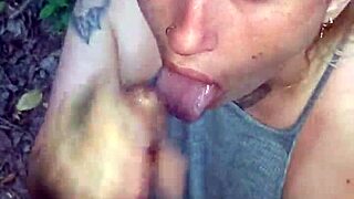 Blonde Cutie Swallows Deepthroat In Public Woods Interracial Adventure