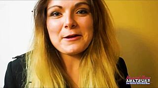 Big titted horny brunette Rachel gives a bj and gets banged