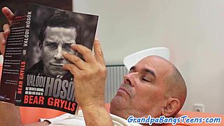 sweet teen 18+ loves taste of grandpas cum.