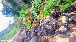 fucking blonde on white beach