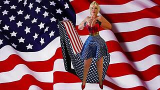 Granny, wanna celebrate Fourth of July with stick and lick fun?