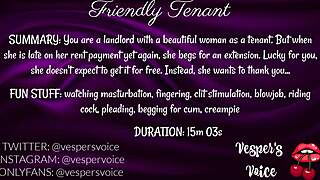 F4M Erotic Audio: Tenant Thanks You For Rent Extension With Blowjob And Riding.
