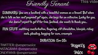 F4M Erotic Audio: Tenant Thanks You For Rent Extension With Blowjob And Riding.