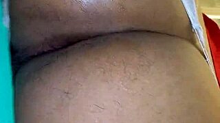 the transsexual sucked my dick and i fucked her ass in the kitchen, close-up view