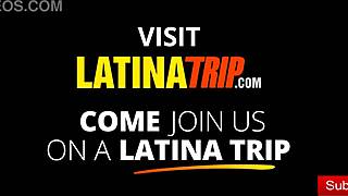 Hot redhead latina takes massive dick in her ass