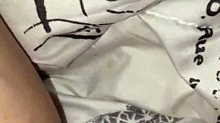 milf wife masturbates her little 18+ pussy with dolphin vibrator solo, feeling so bitchy and double horny