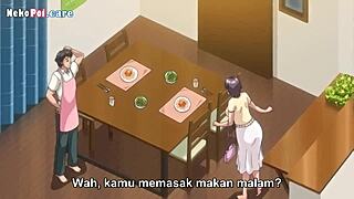 The wife cheats on her husband, getting creampied by a monster cock while sucking and playing with toys.