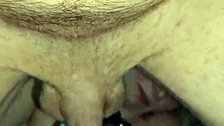 Glove wearing milf milks cock